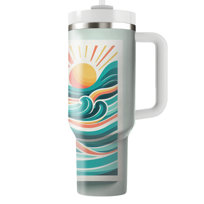 Retro Ocean Waves  Tumblers For Gifts