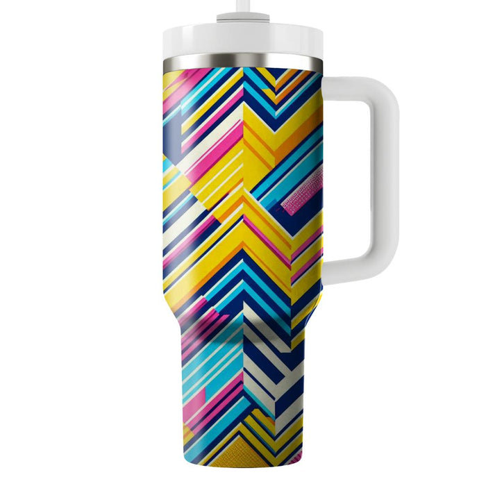 Bright Retro Stripes  Insulated Tumblers