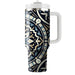 Geometric Floral Motif  Tumblers With Lids