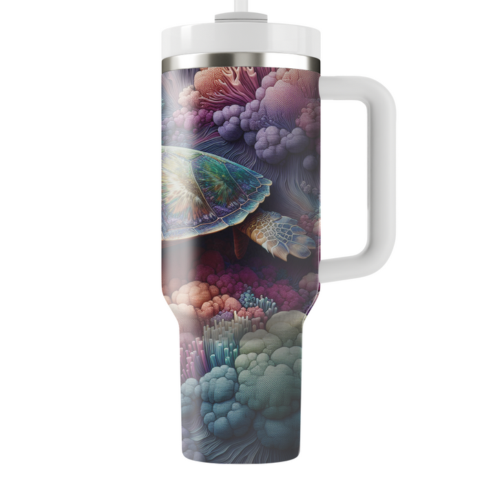 Artistic Turtle Voyage  Personalized Tumblers