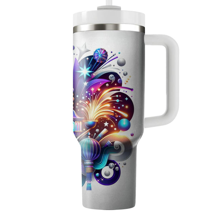 Futuristic Fusion Festival - Modern Cultural Celebration  Tumbler Cups