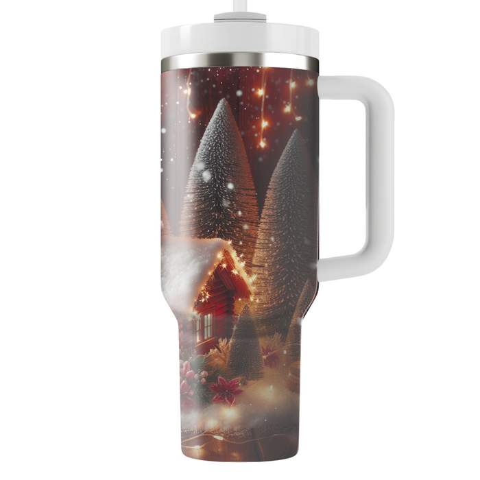 Winter Cozy Cabin Escape  Personalized Tumblers