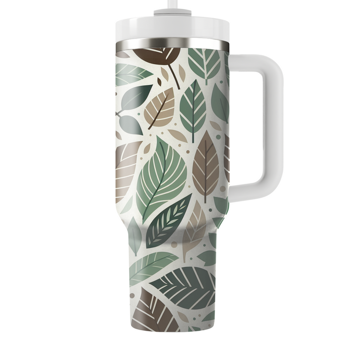 Stylized Leaf Motifs Decorative Tumblers