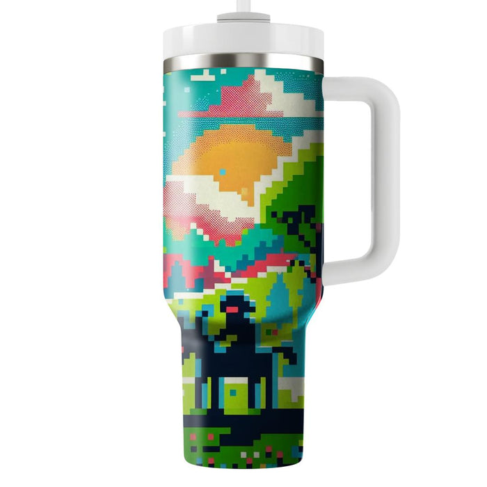 Vivid Pixel Art  Custom Tumblers