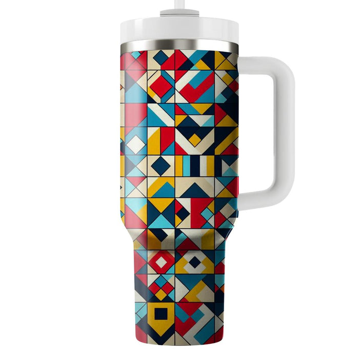 Vibrant Geometric Mosaic  Custom Tumblers