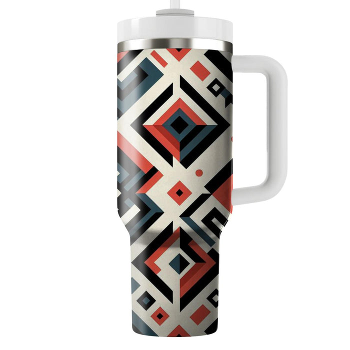 Bold Geometric Diamonds  Tumblers With Lids