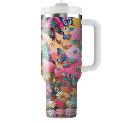 Radiant Butterfly Paradise  Tumblers With Lids