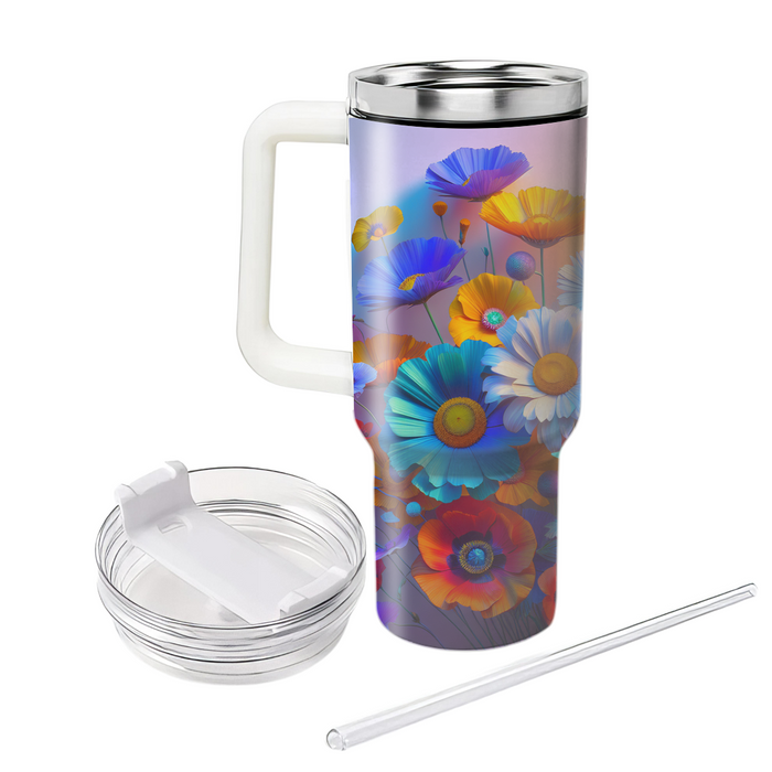 Whimsical Floral Whirl  Travel Tumblers