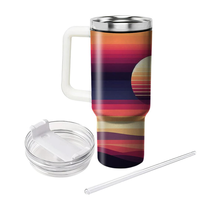 Sunset Horizon Stripes  Tumbler Cups