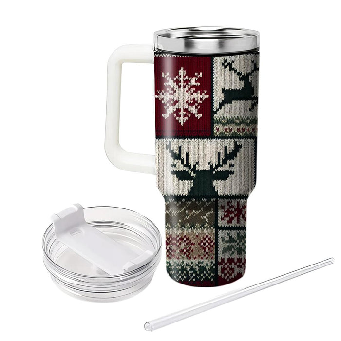 Winter Cozy Knit Patterns  Tumblers With Lids