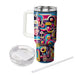 Funky Retro Mosaic  Travel Tumblers