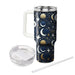 Abstract Crescent Moon Pattern  Tumblers With Lids