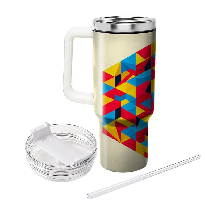 Triangular Prism Pattern  Tumblers With Lids