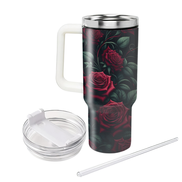 Sophisticated Floral Noir  Custom Tumblers