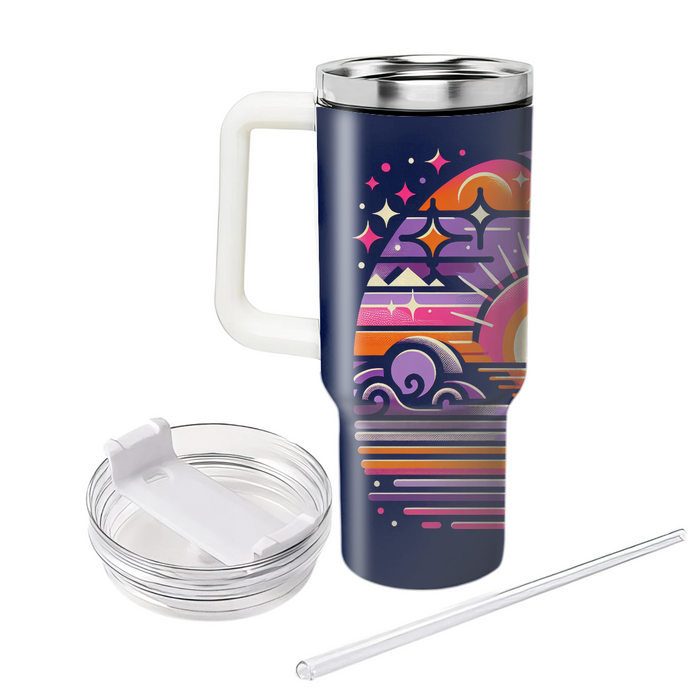 Rad Retro Sunsets Custom Tumblers