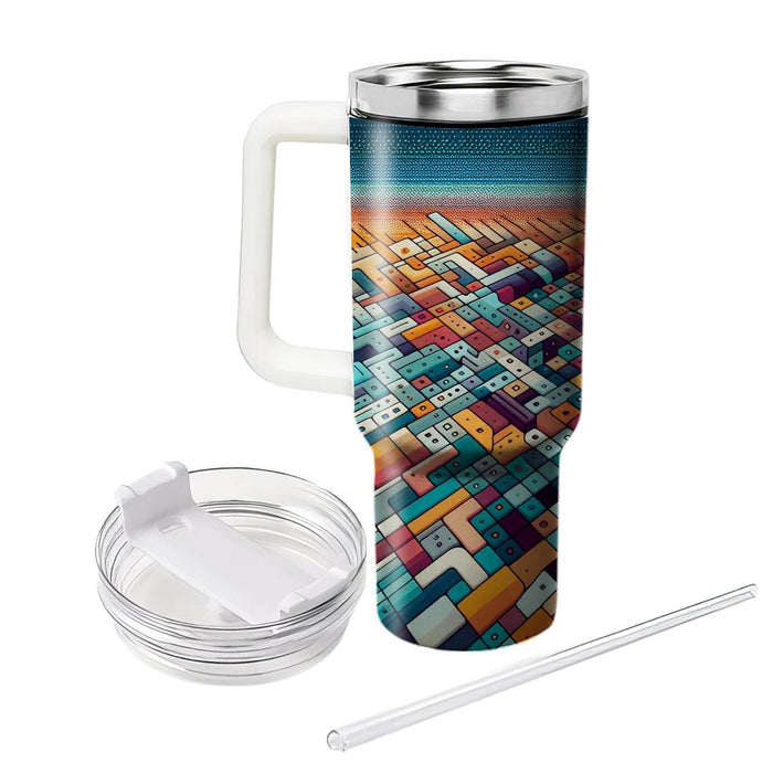 Geometric Mosaic Dreams  Travel Tumblers