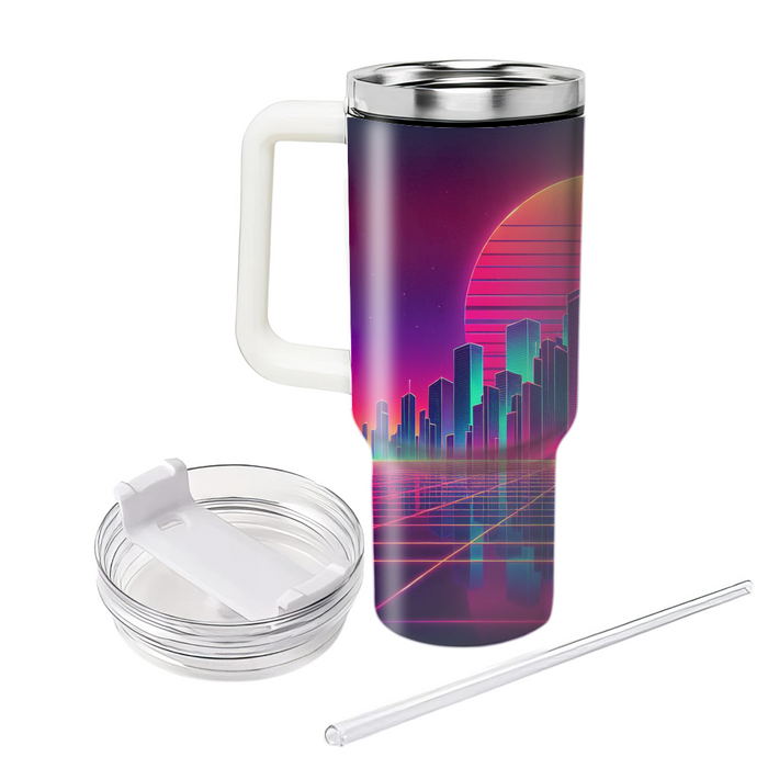 Synthwave Horizon  Tumbler Cups