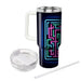 Abstract Neon Lines  Travel Tumblers