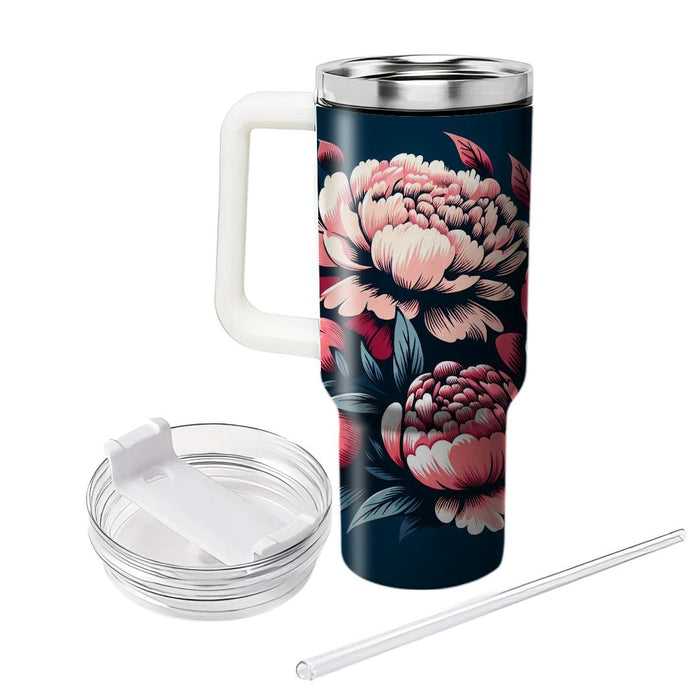 Bold Peony Blossom  Unique Tumblers