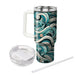 Retro Oceanic Wave  Personalized Tumblers