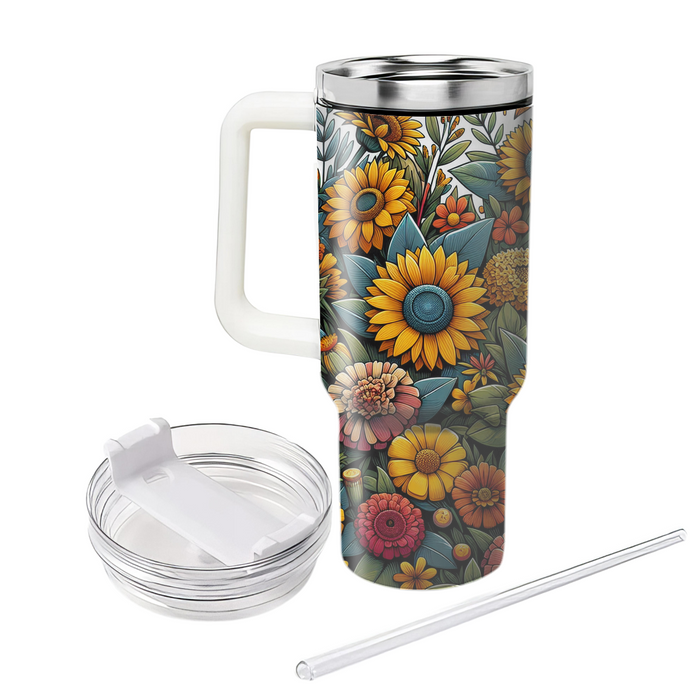 Vibrant Summer Blossom  Custom Tumblers