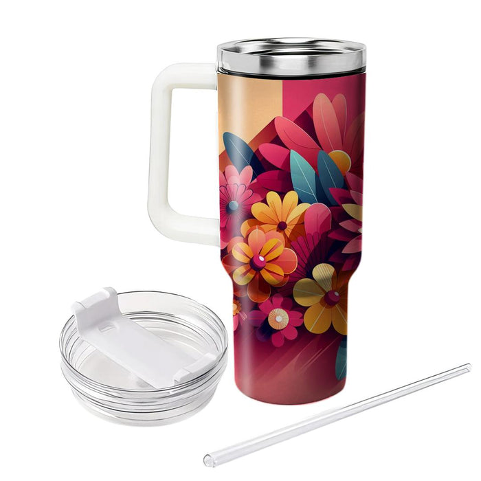 Dramatic Floral Explosion  Travel Tumblers