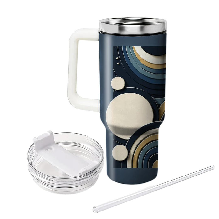 Stylish Layered Circles  Travel Tumblers