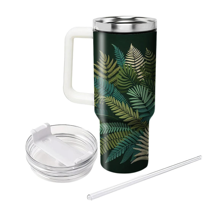 Earthy Fern Fantasy  Unique Tumblers