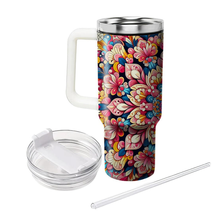 Vivid Flower Power  Tumbler Cups