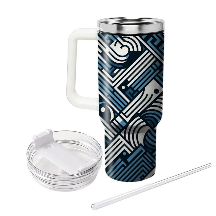 Geometric Wave Patterns  Custom Tumblers