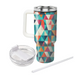 Geometric Triangle Mosaic  Personalized Tumblers