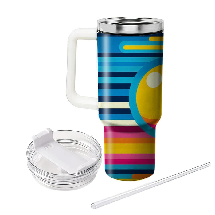 Funky Retro Stripes  Tumbler Cups