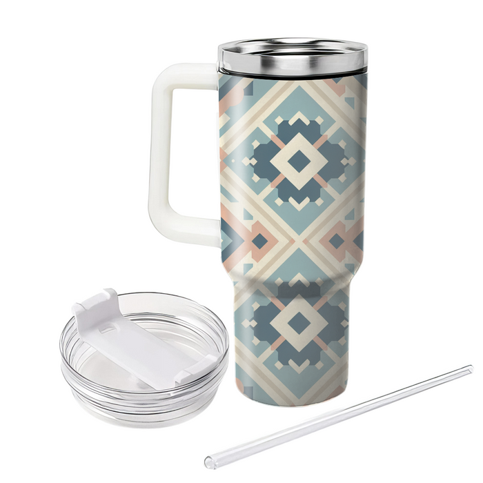 Vintage Diamond Pattern Custom Tumblers