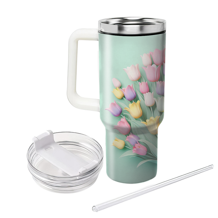 Spring Tulip Cascade  Custom Tumblers