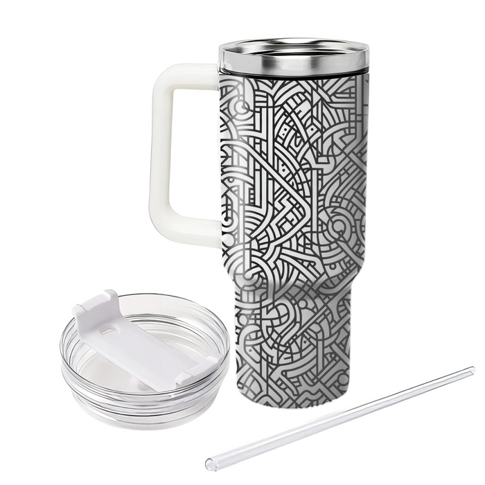 Abstract Line Art Tumbler Cups