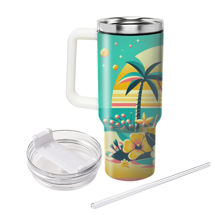 Kitsch Tropical Paradise Personalized Tumblers