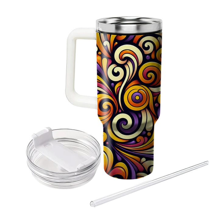 Whimsical Spiral Dance  Tumblers With Lids