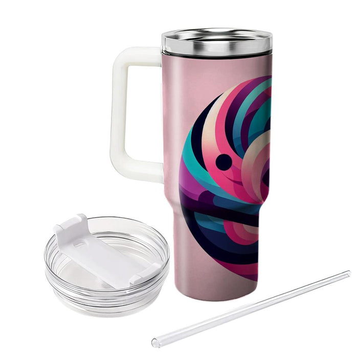 Geometric Abstract Swirl  Insulated Tumblers