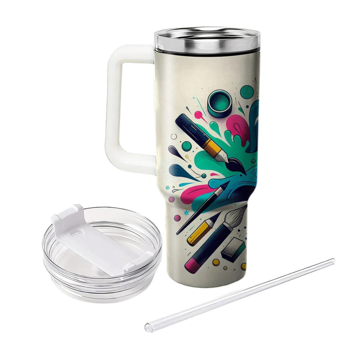 Artistic Ink Splash  Travel Tumblers