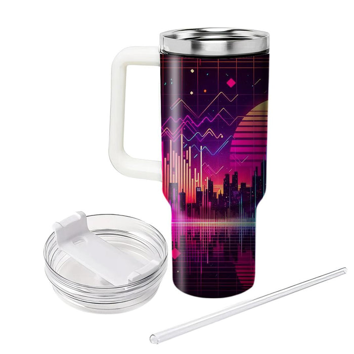 Synth Skyline  Unique Tumblers