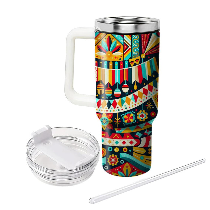 Vibrant Fiesta  Personalized Tumblers