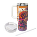 Sunset Floral Serenade  Tumblers With Lids