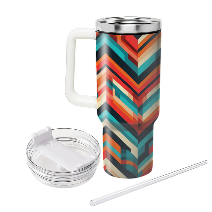 Vibrant Chevron Patterns  Unique Tumblers