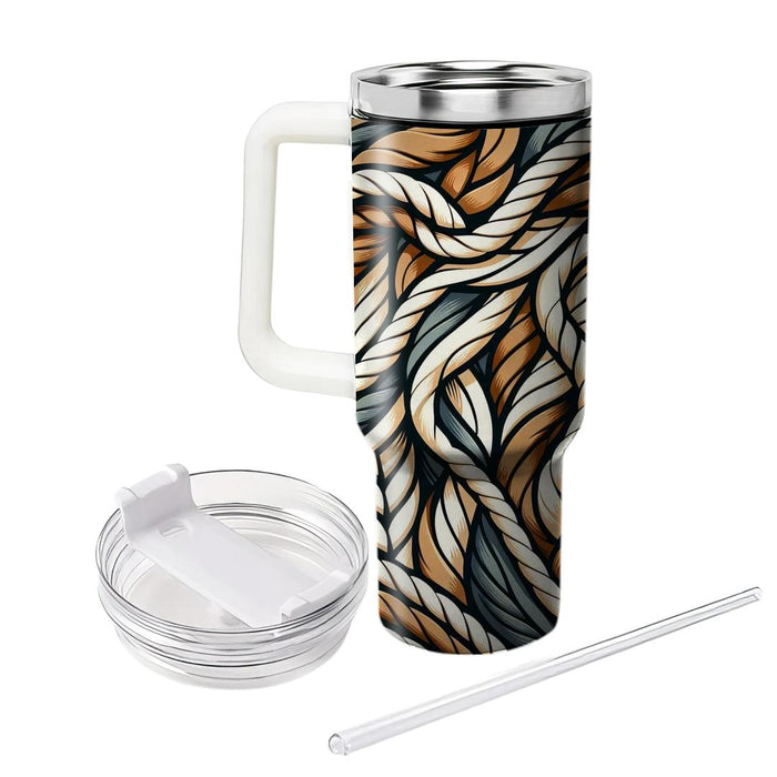 Twisted Rope Motif  Insulated Tumblers