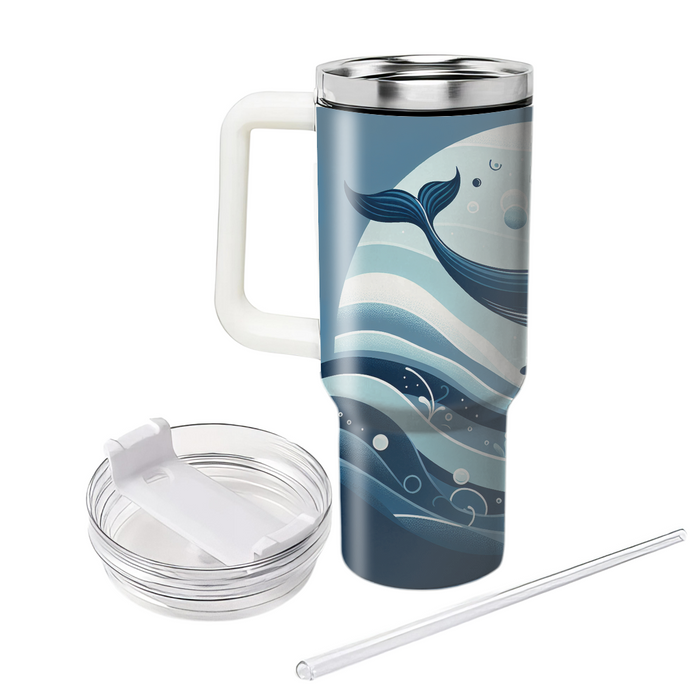 Serene Whale Dance  Personalized Tumblers