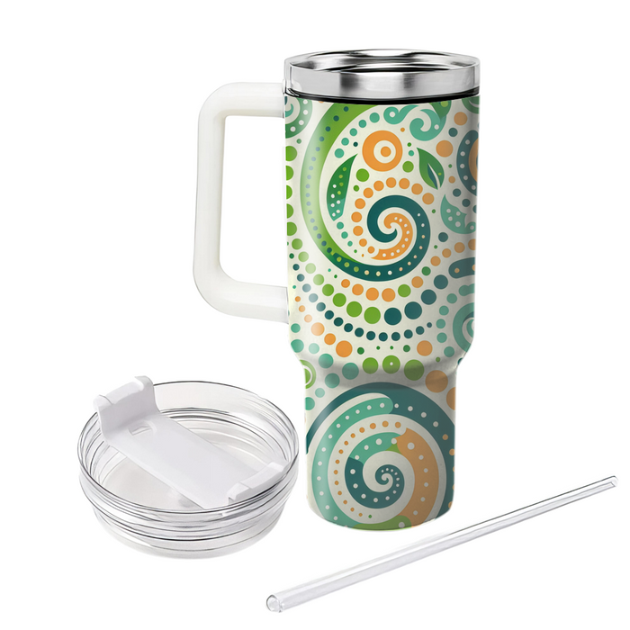 Dotted Spiral Swirl Custom Tumblers