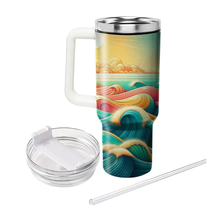 Bright Horizon Waves  Unique Tumblers