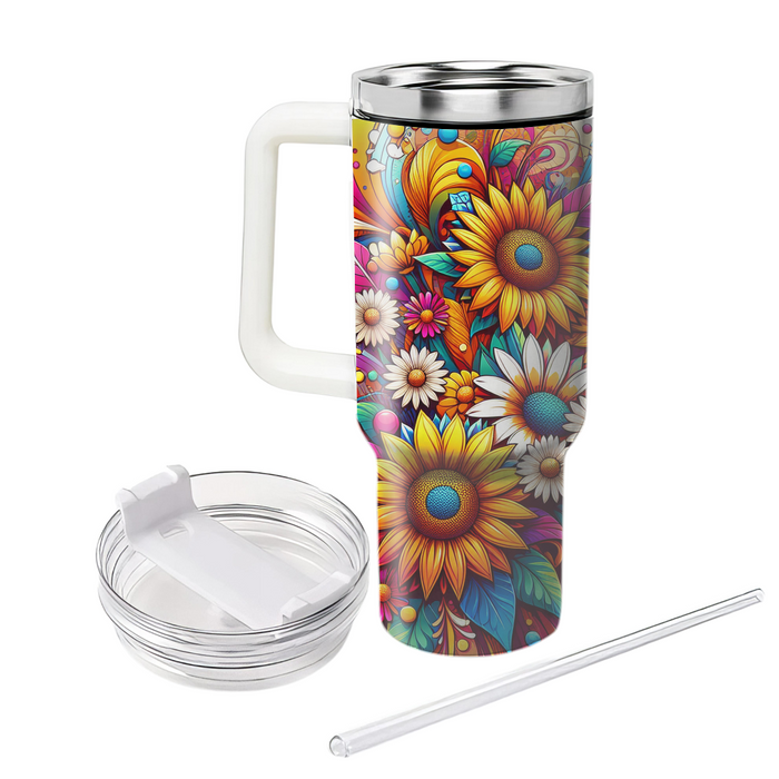 Bright Floral Jubilee  Travel Tumblers