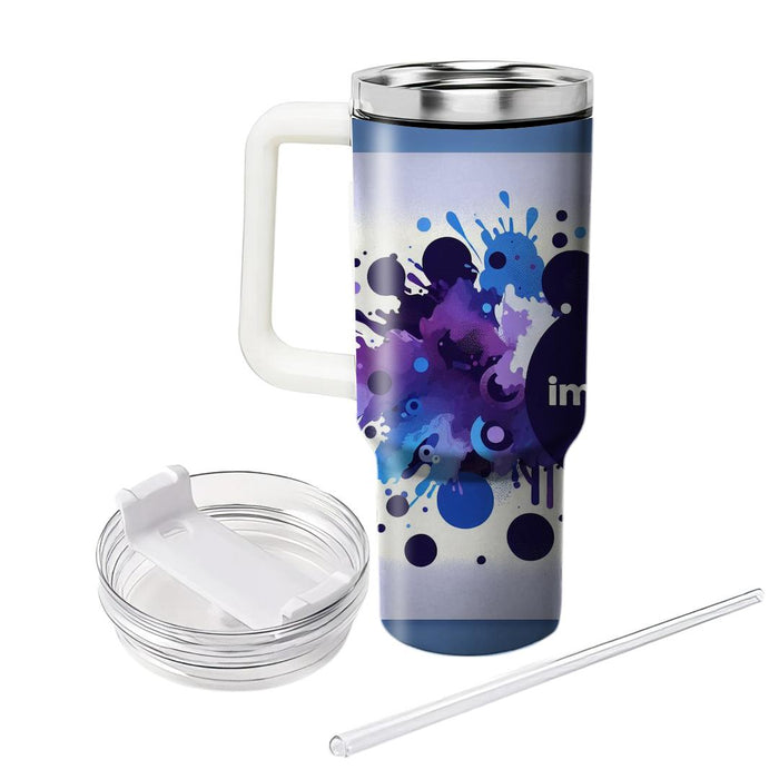 Artistic Ink Blot  Tumblers With Lids