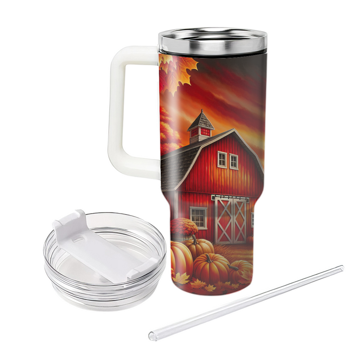 Autumn Rustic Barn  Travel Tumblers